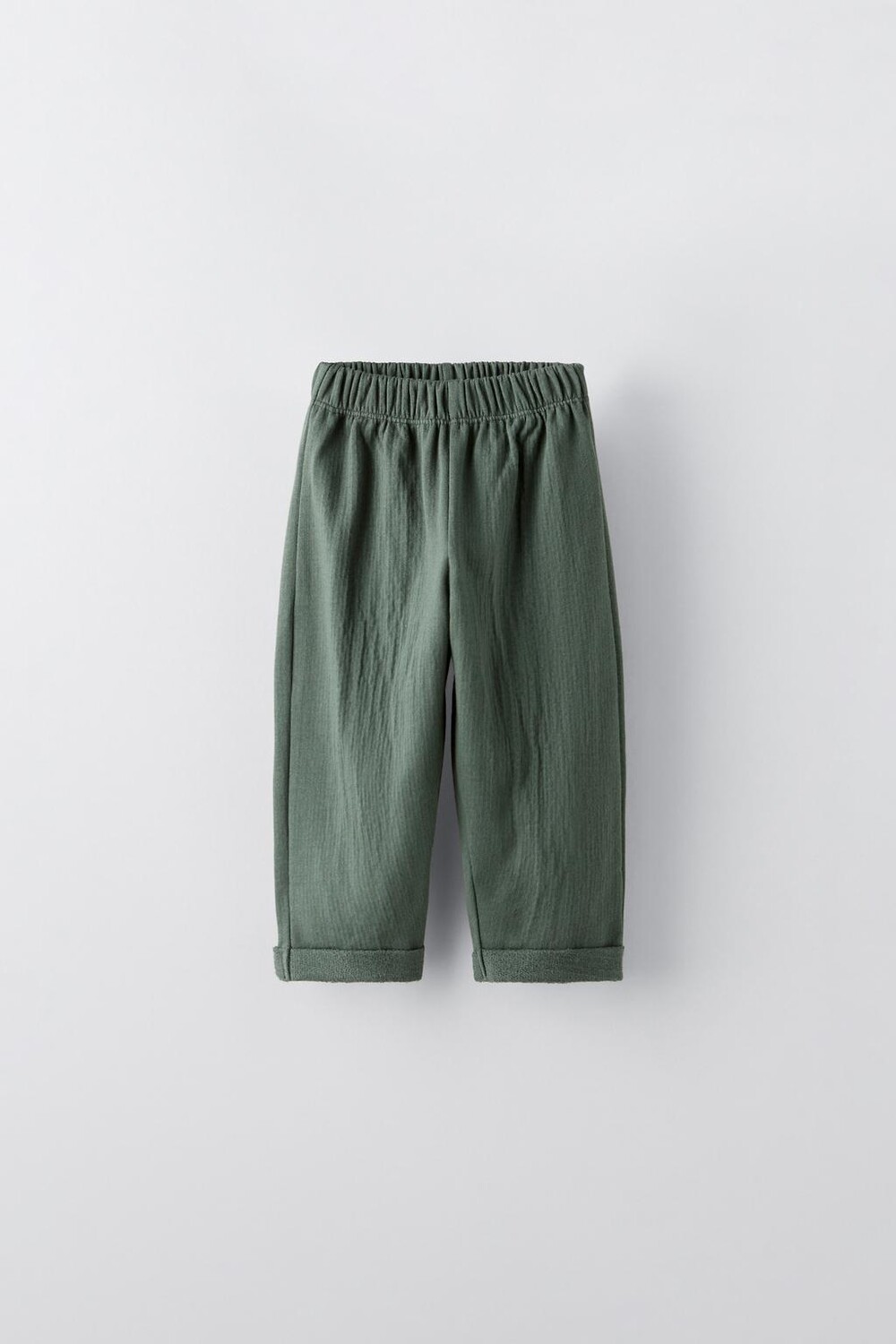 

Текстурированные брюки ZARA, темно-зеленый