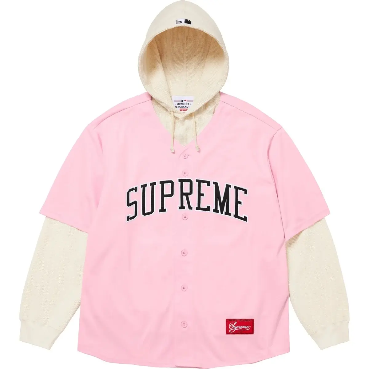 Supreme Бейсбольная куртка Chicago White Sox FW25 WEEK17 с капюшоном, унисекс — фото 3