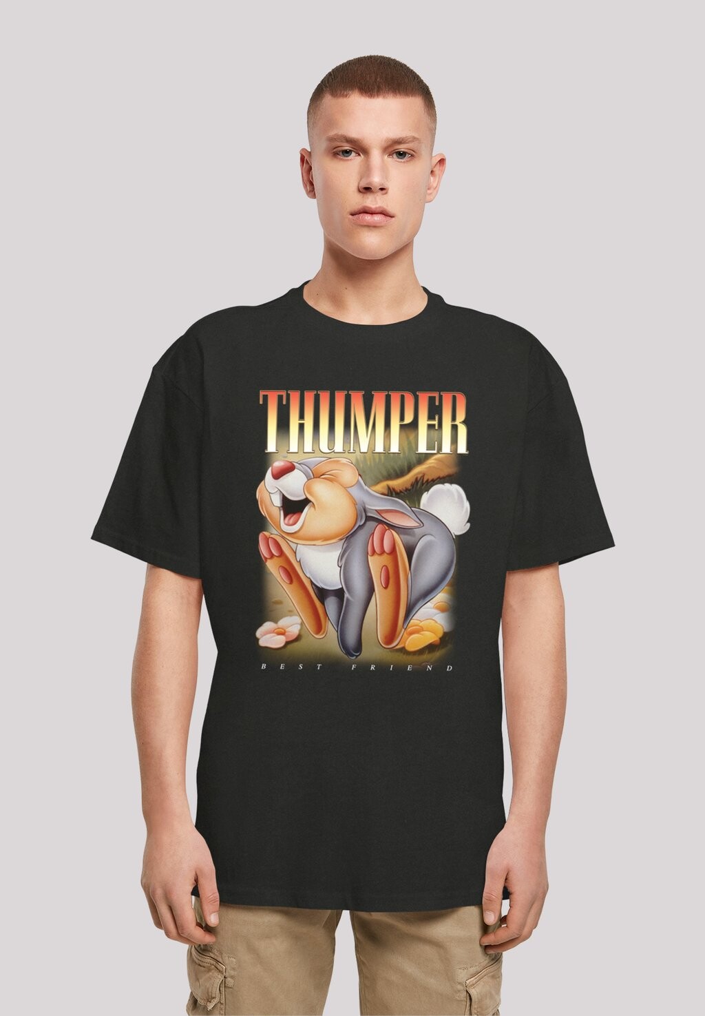 

Футболка с принтом DISNEY BAMBI THUMPER KLOPFER MONTAGE F4NT4STIC, черный