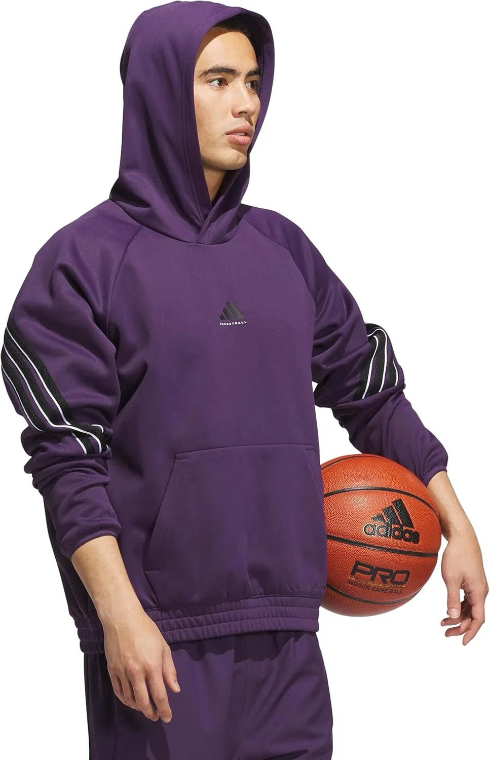 Толстовка Adidas Men's Select Foundation Fleece Basketball, черный — фото 2