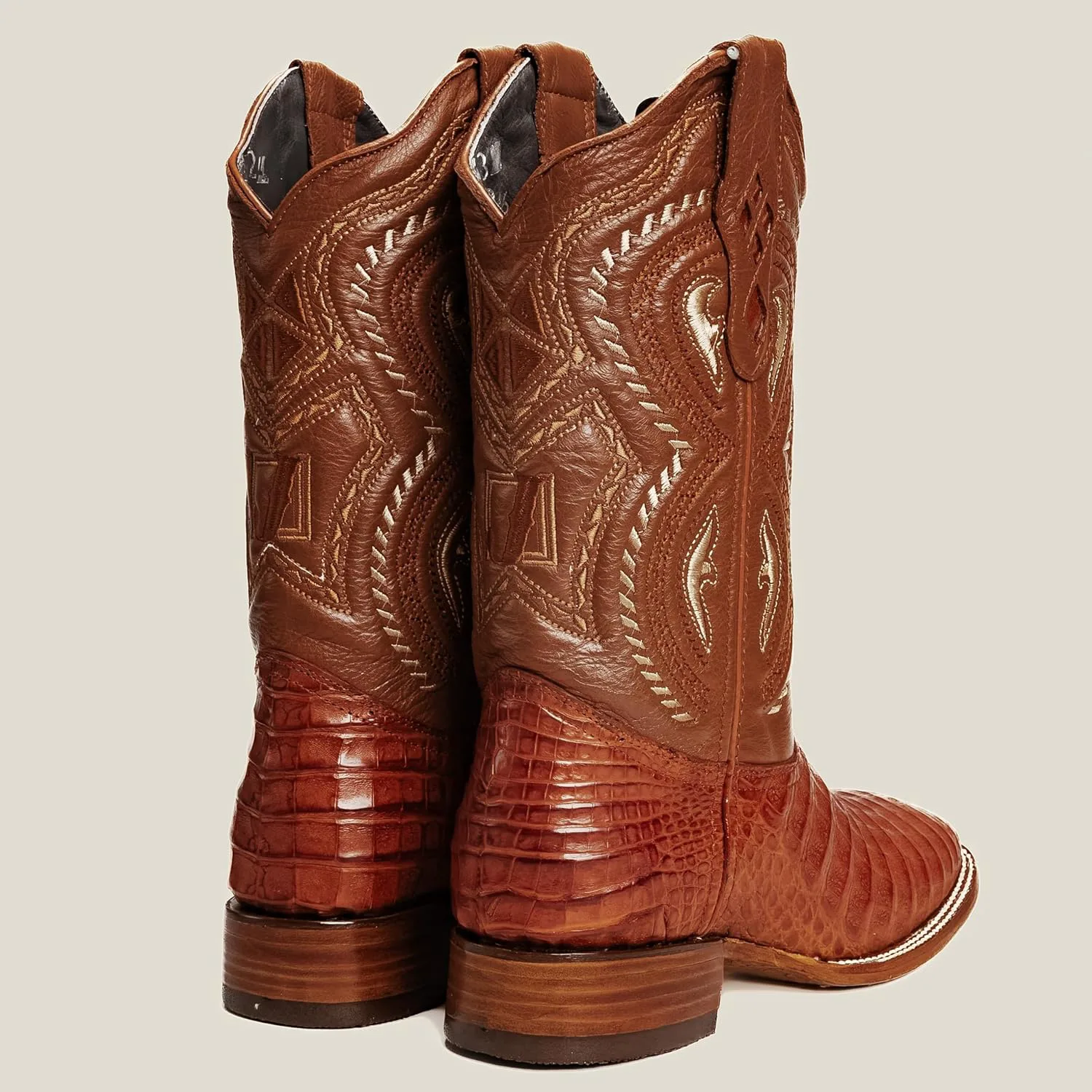 Мужские сапоги Rodeo Cartie из натуральной экзотической кожи каймана с квадратным носком - Shedron Generic — фото 3