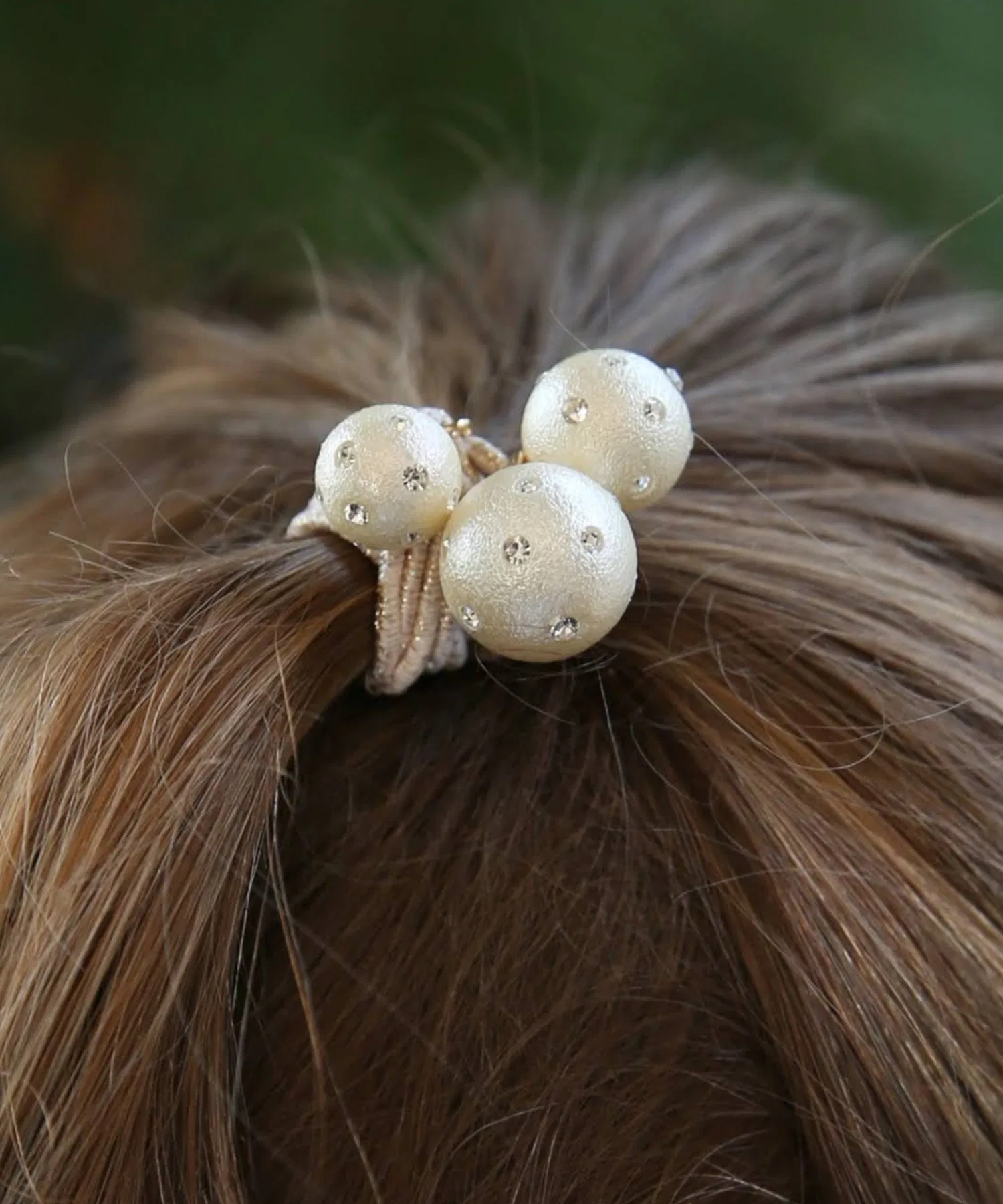Резинка для волос Goldie Cotton Pearl Rora, золотой