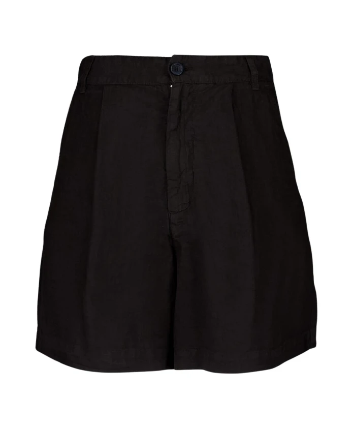 

Черные льняные повседневные шорты 120% Lino, черный