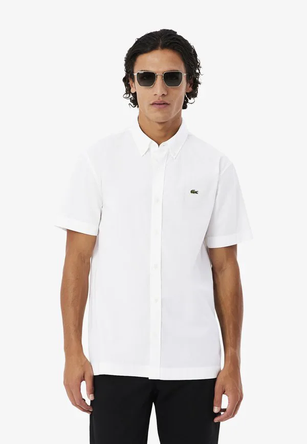 Рубашка Lacoste, однотонная, белый