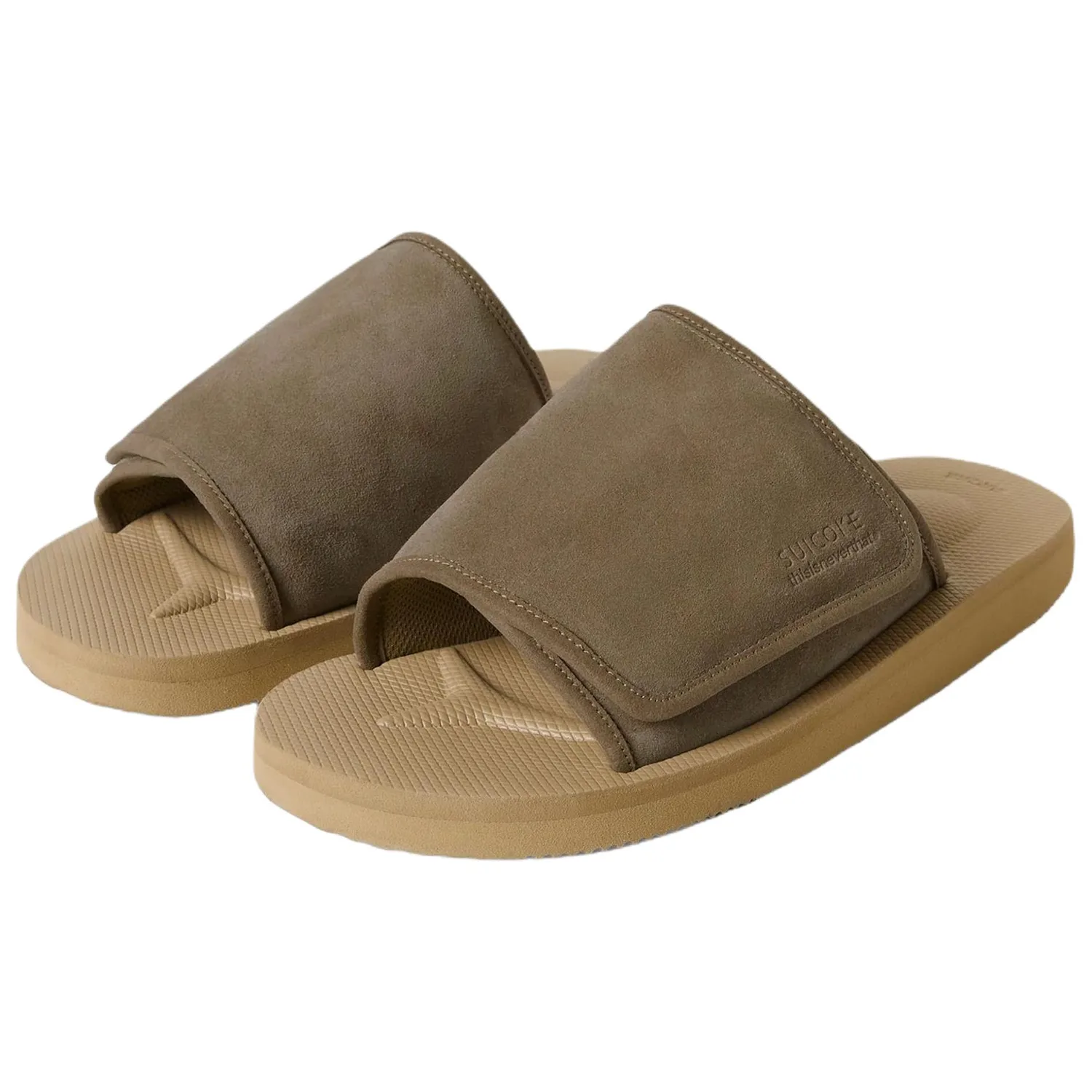 Сланцы мужские Rubber Foam Outsole Rubber Abrasion Resistant Suicoke, бежевый — фото 3