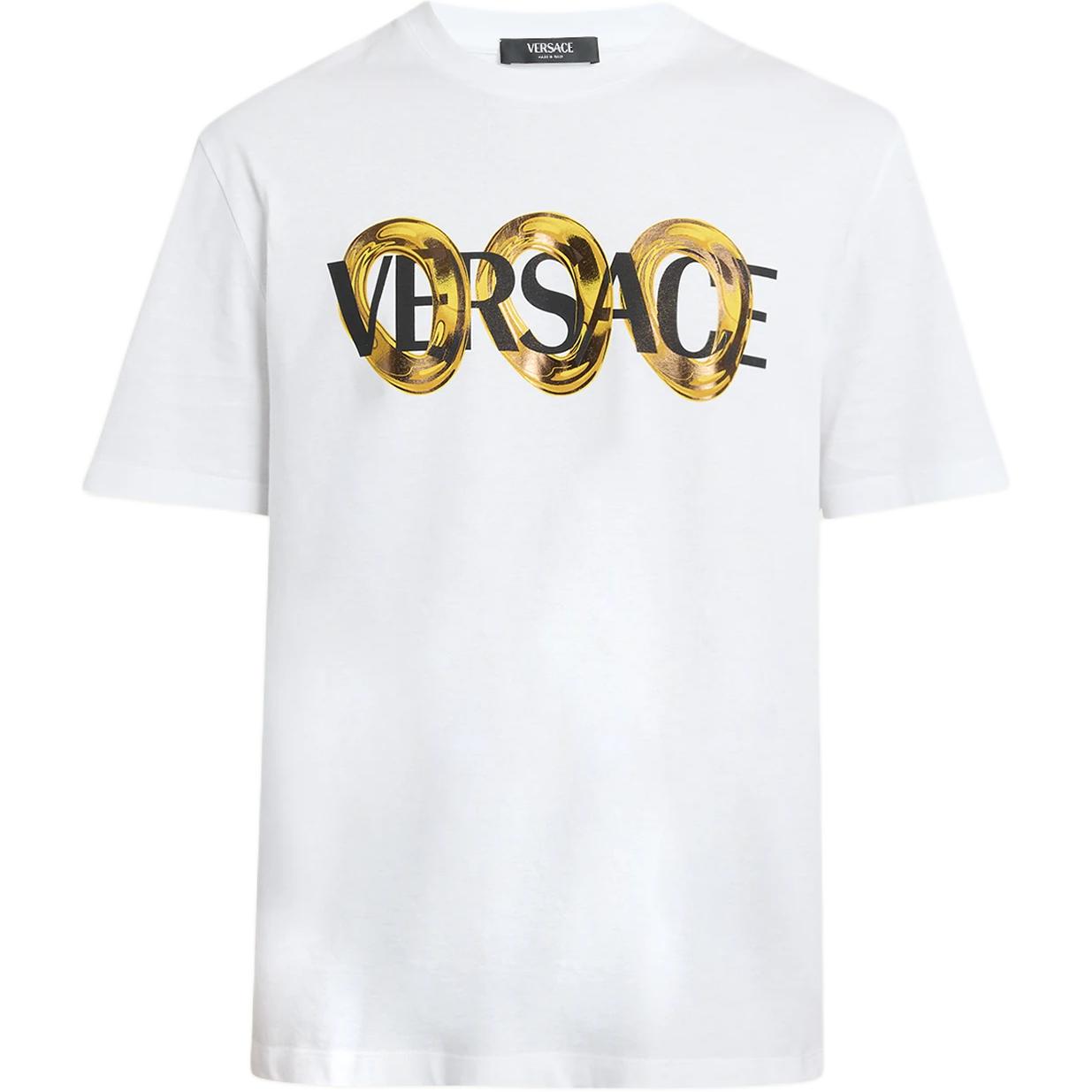 

Футболка с принтом логотипа VERSACE, белый