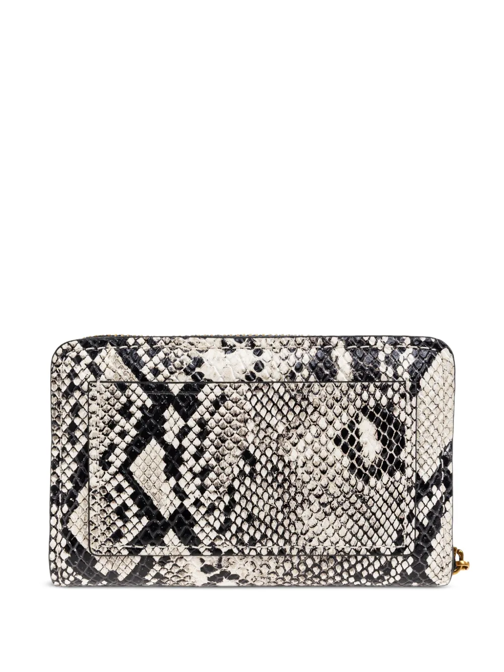 

Кошелек Jet Set с круговой молнией и змеиным узором Michael Michael Kors, черный
