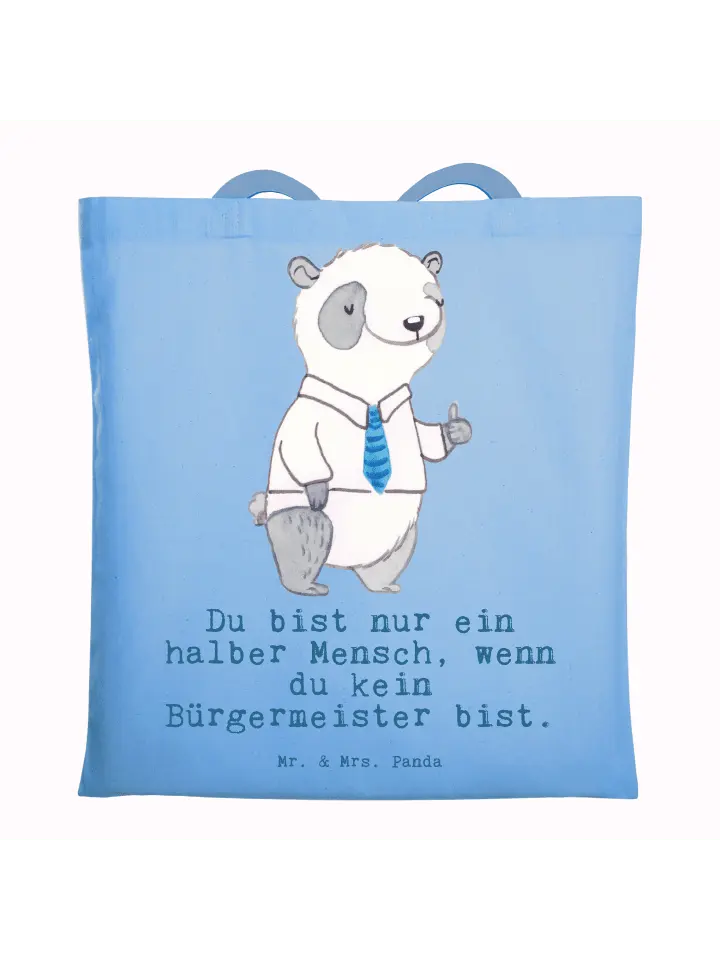 

Сумка для переноски Mr & Mrs Panda Bürgermeister Herz, небесно-синий