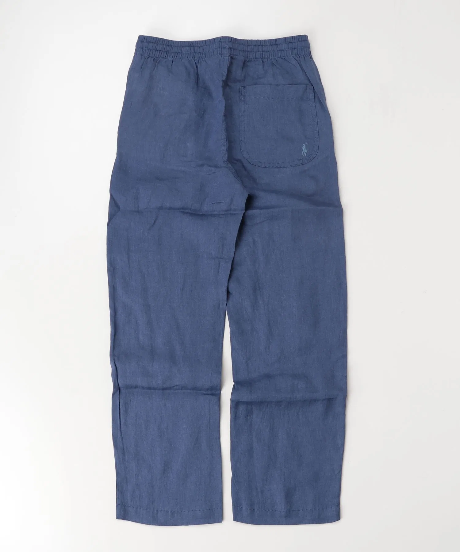 Детские льняные брюки POLO RALPH LAUREN CHILDRENSWEAR тёмно-синие — фото 4