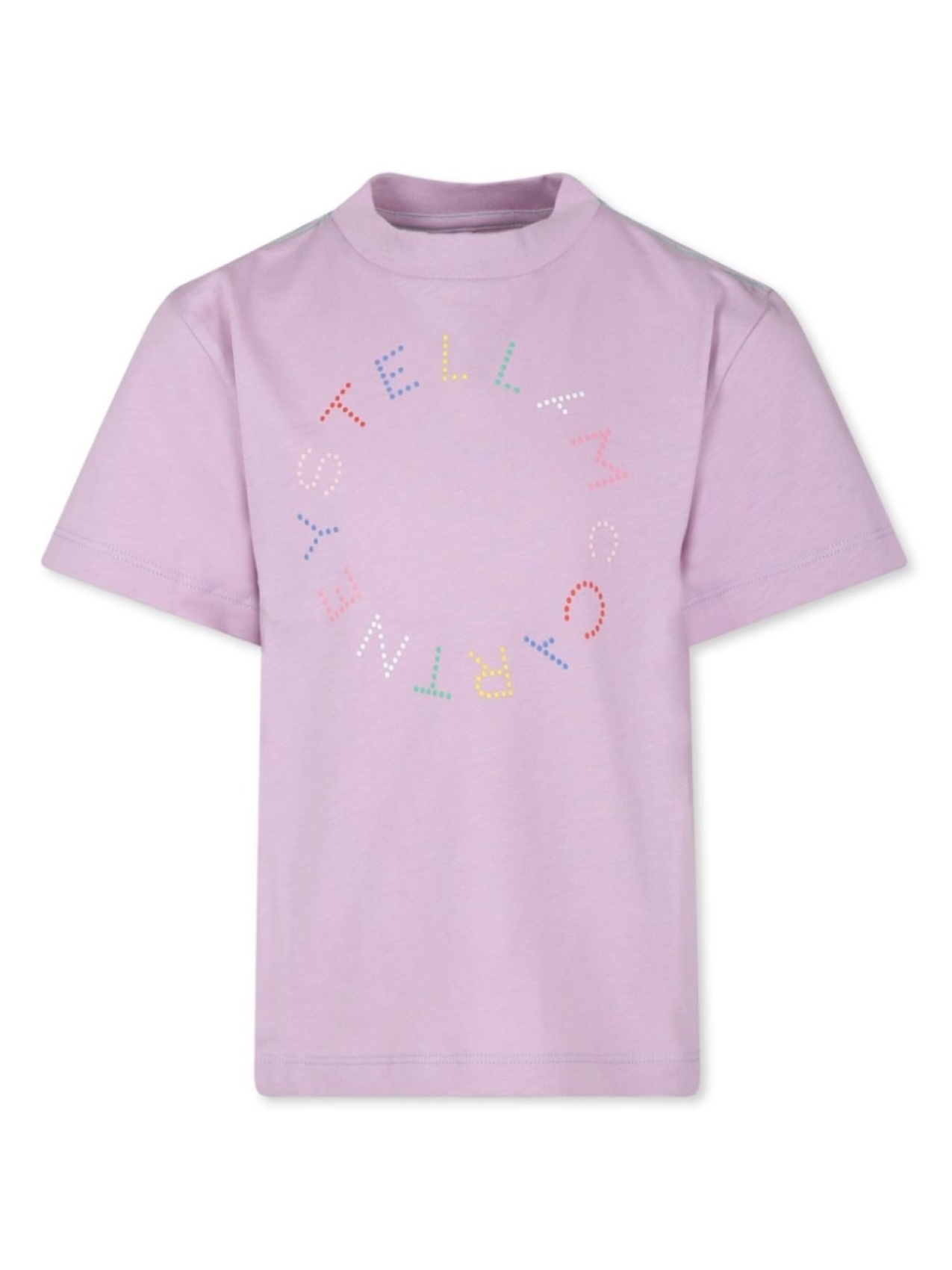 

Stella McCartney Kids хлопковая футболка с логотипом, розовый