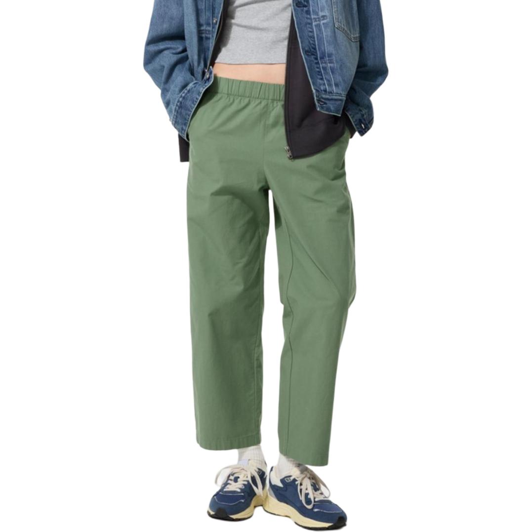 

UNIQLO Брюки Casual для женщин, зеленые, умеренно прямые