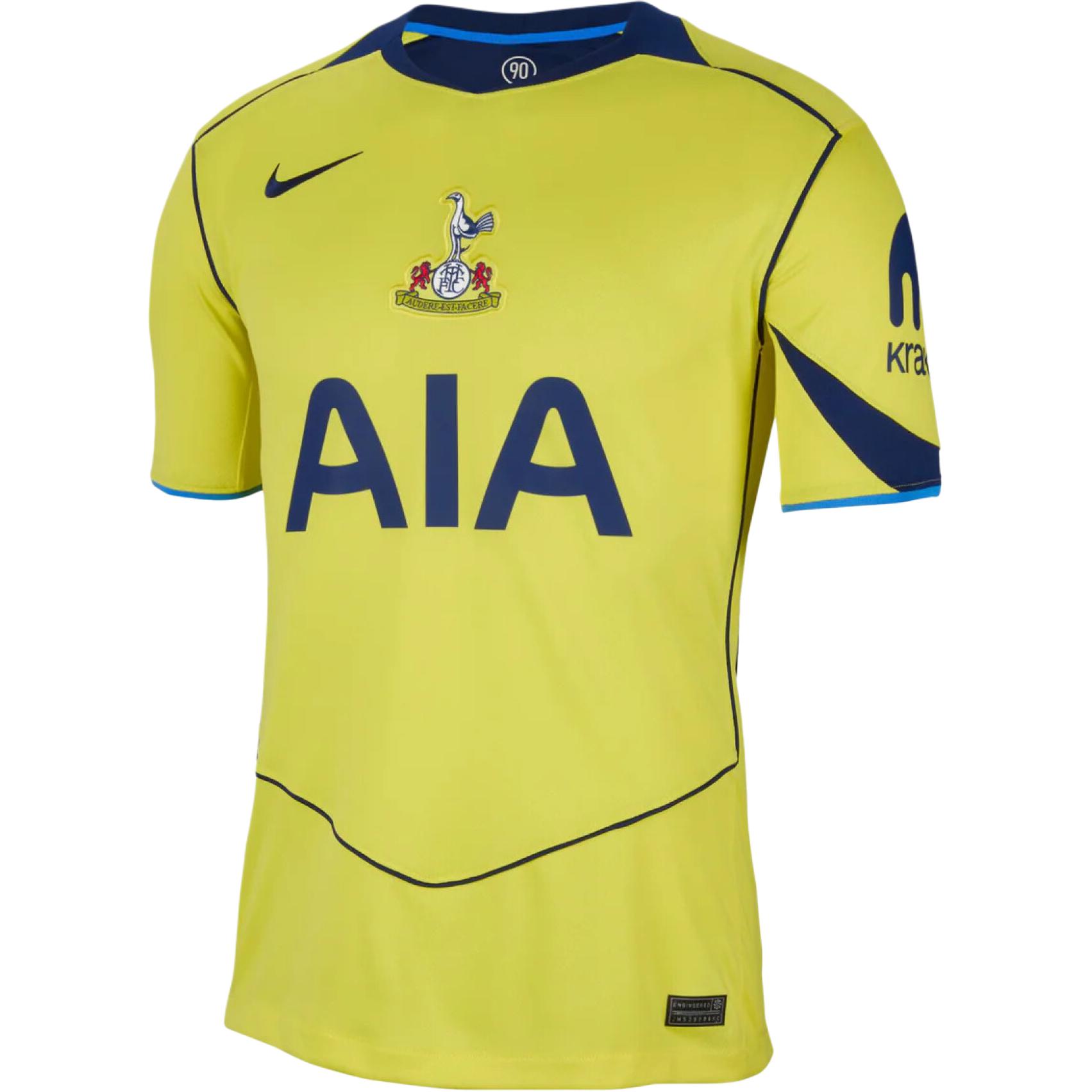 

Футболка Tottenham Hotspur 2025/26 Stadium Third мужская Dri FIT Total 90 реплика Nike, желтый