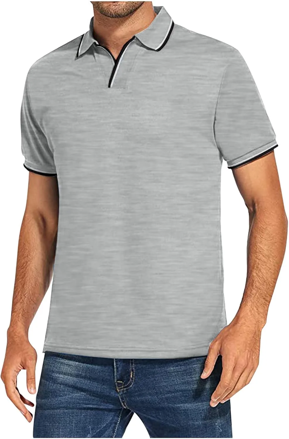 

Polo T Shirts для мужчин Muscularfit, Slim Fit, короткий рукав, V-образный вырез