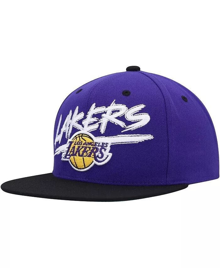 

Мужская фиолетово-черная бейсболка Los Angeles Lakers Hardwood Classics Soul Transcript Snapback Mitchell & Ness, фиолетовый