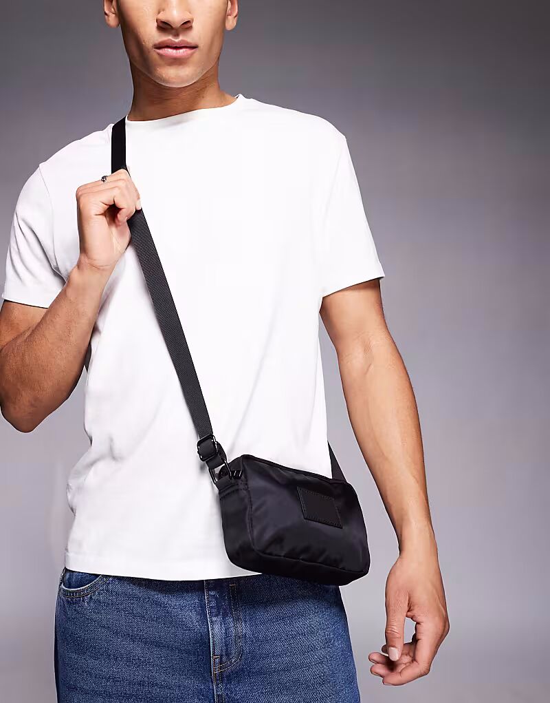 

Сумка через плечо из нейлона ASOS DESIGN черного цвета