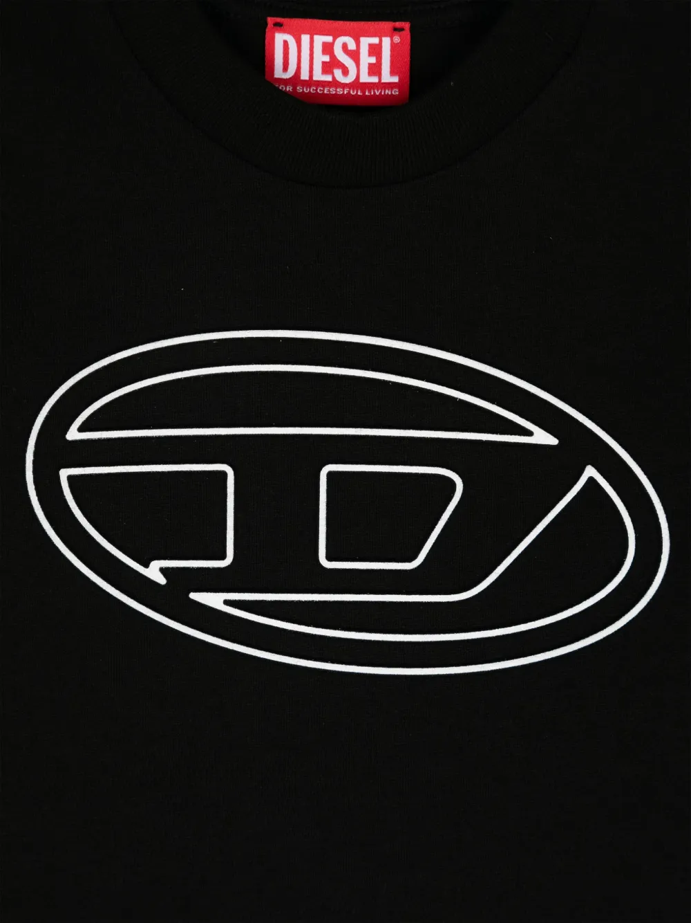 Футболка с тиснением Oval D Diesel Kids, черный — фото 3