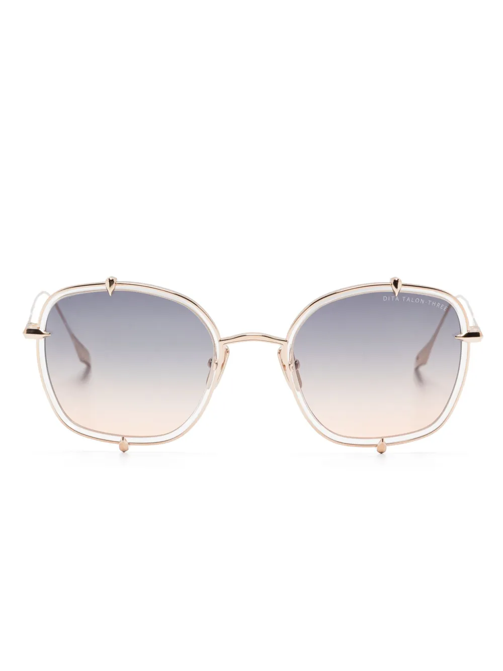

Солнцезащитные очки в квадратной оправе Dita Eyewear, золотой