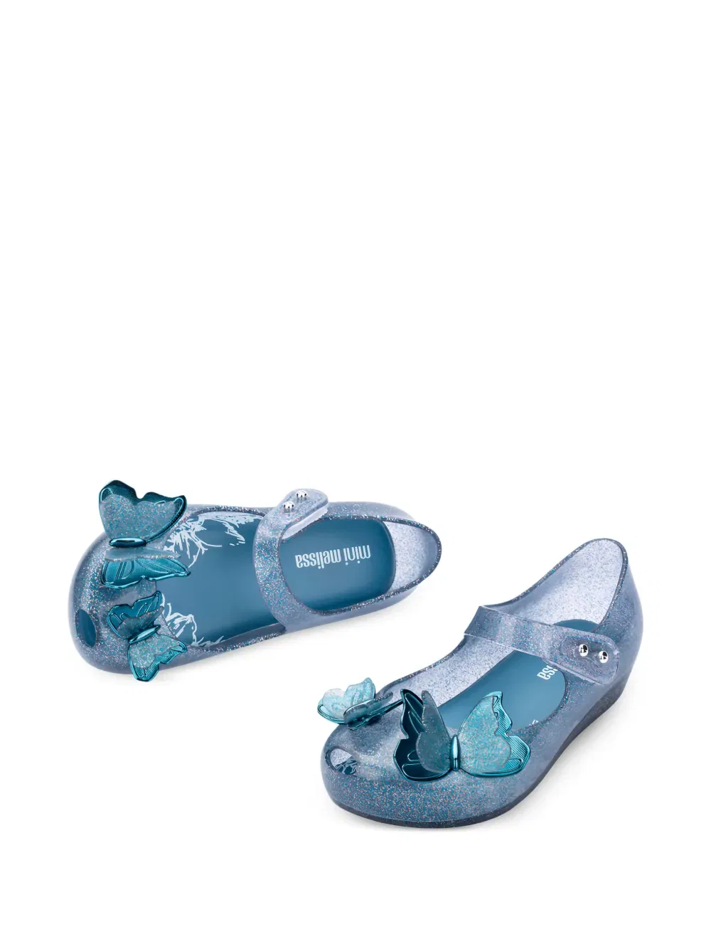 Балетки с ремешками-бабочками Mini Melissa, синий — фото 2