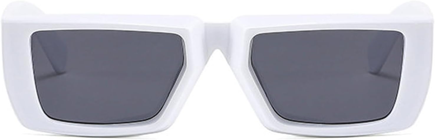 

Солнцезащитные очки Willochra в винтажном прямоугольном стиле для женщин, панк, в маленькой оправе, для мужчин, квадратные, с защитой от УФ-излучения UV400, модные очки F27, White