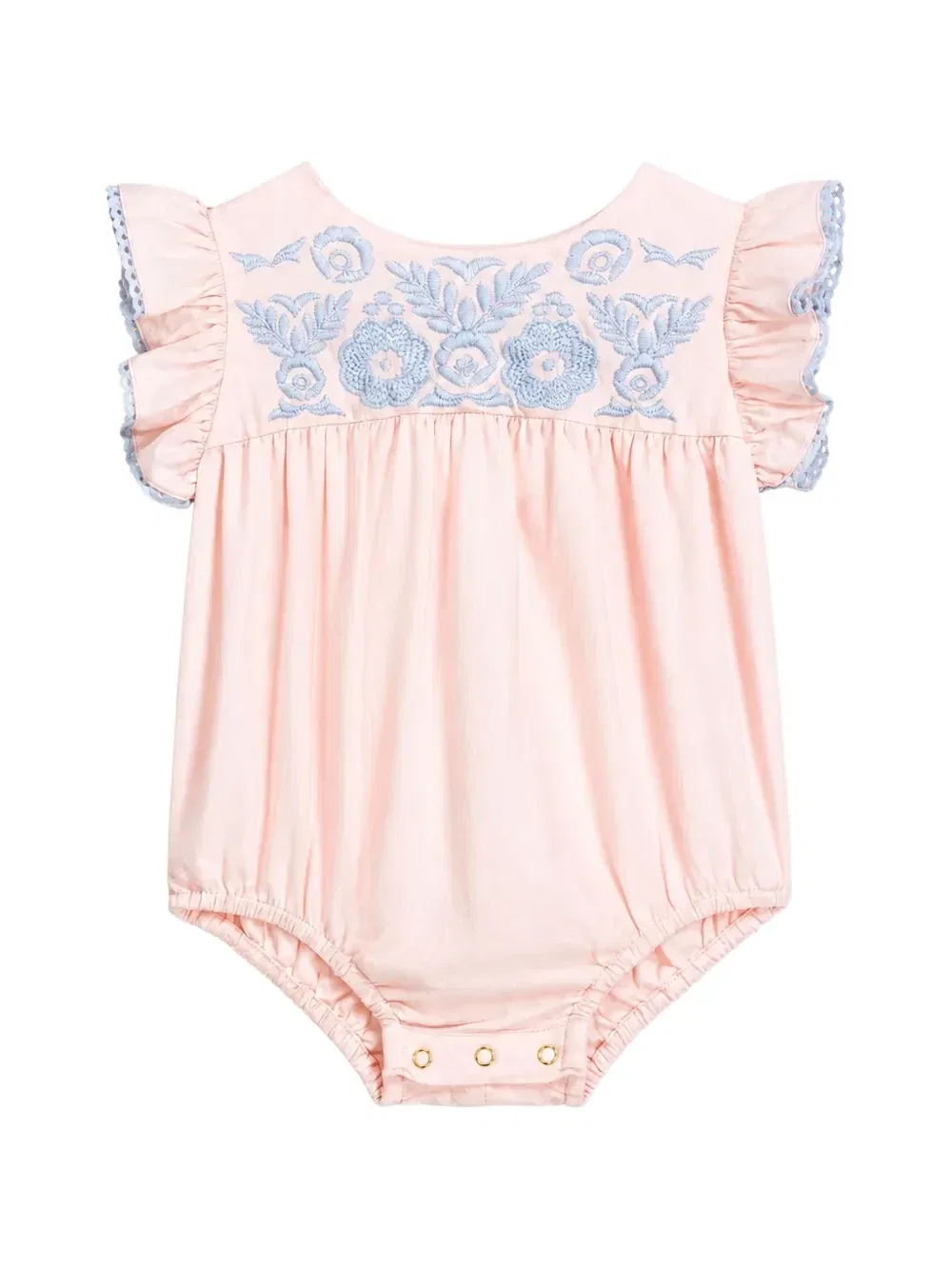 Боди с рюшами и вышивкой Louise Misha Kids, розовый