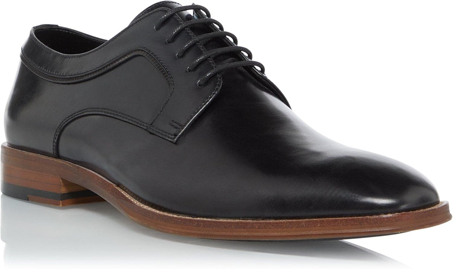 Мужские кожаные туфли на плоской подошве Dune Sparrows Smart Leather Gibson Dune London, черный — фото 2
