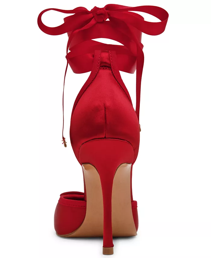 Женские балетки Larina на шнуровке с высоким каблуком Steve Madden, желтый — фото 3
