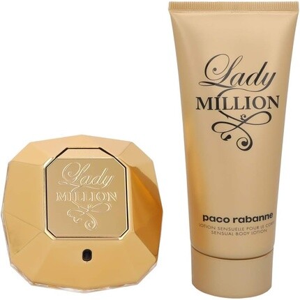 Женский подарочный набор Lady Million Eau De Parfum 80 мл и лосьон для тела 100 мл, Paco Rabanne — фото 3