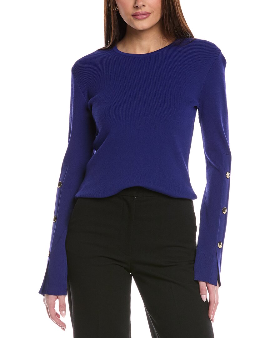 

St. John Fine Gauge Knit свитер, синий