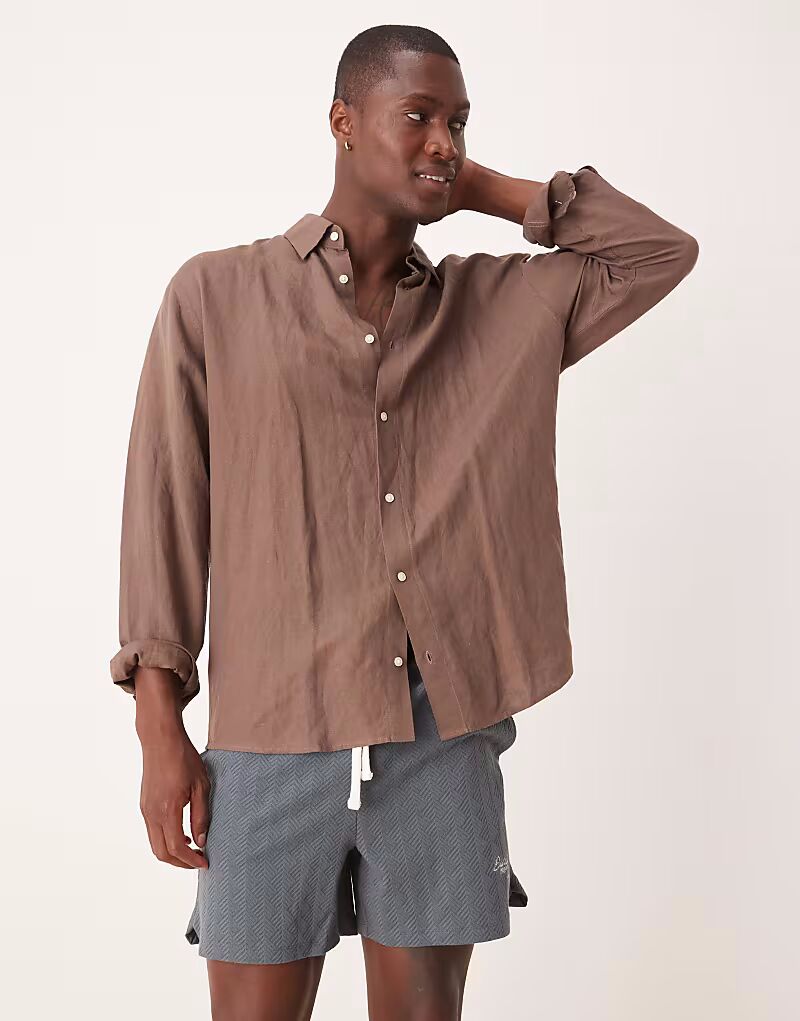 

Узкие фактурные шорты ASOS DESIGN шириной 12 см синего цвета
