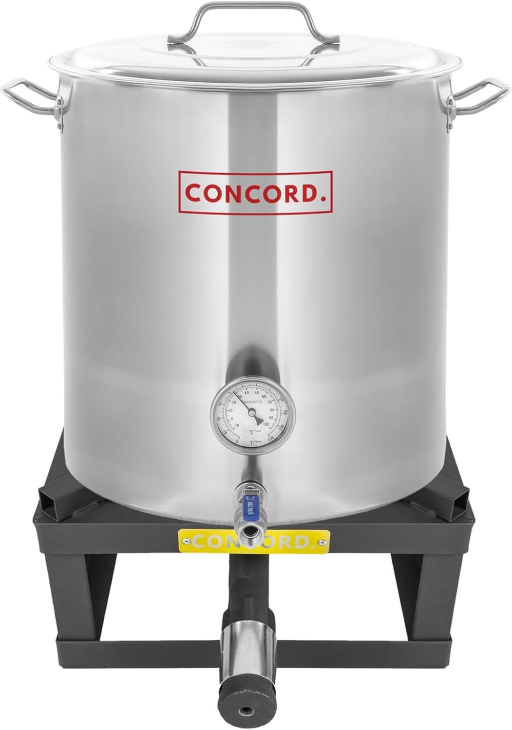 

CONCORD Нержавеющая сталь 20 QT Домашний чайник для заваривания Кастрюля + CONCORD 12-ДЮЙМОВАЯ БЛОЧНАЯ ГОРЕЛКА Одинарная пропановая уличная горелка.