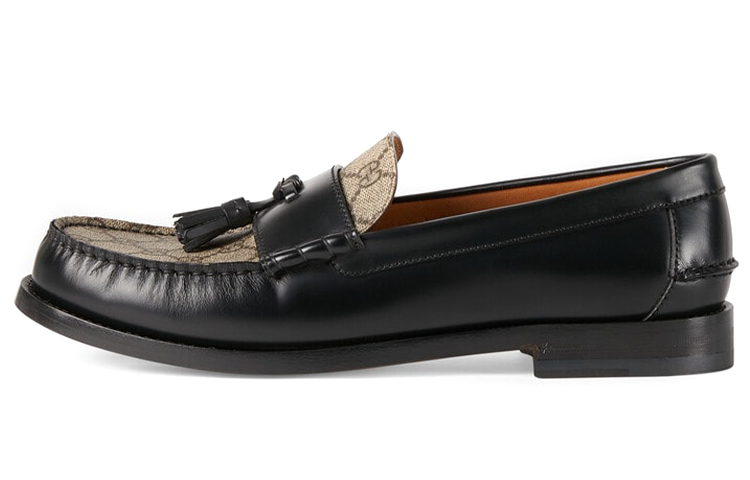 

Ботинки GUCCI Tassel-detail GG Canvas Loafers