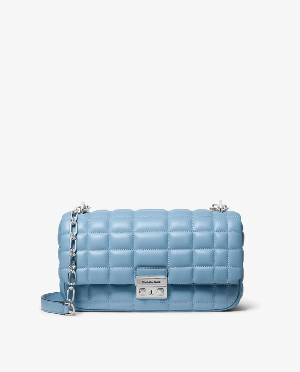 

Сумка через плечо из стеганой кожи Tribeca Michael Michael Kors, голубой