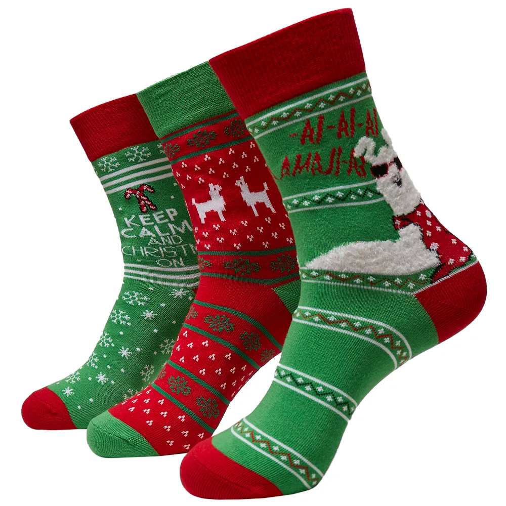 

Носки 3 шт Urban Classics Christmas Lama long, зеленый