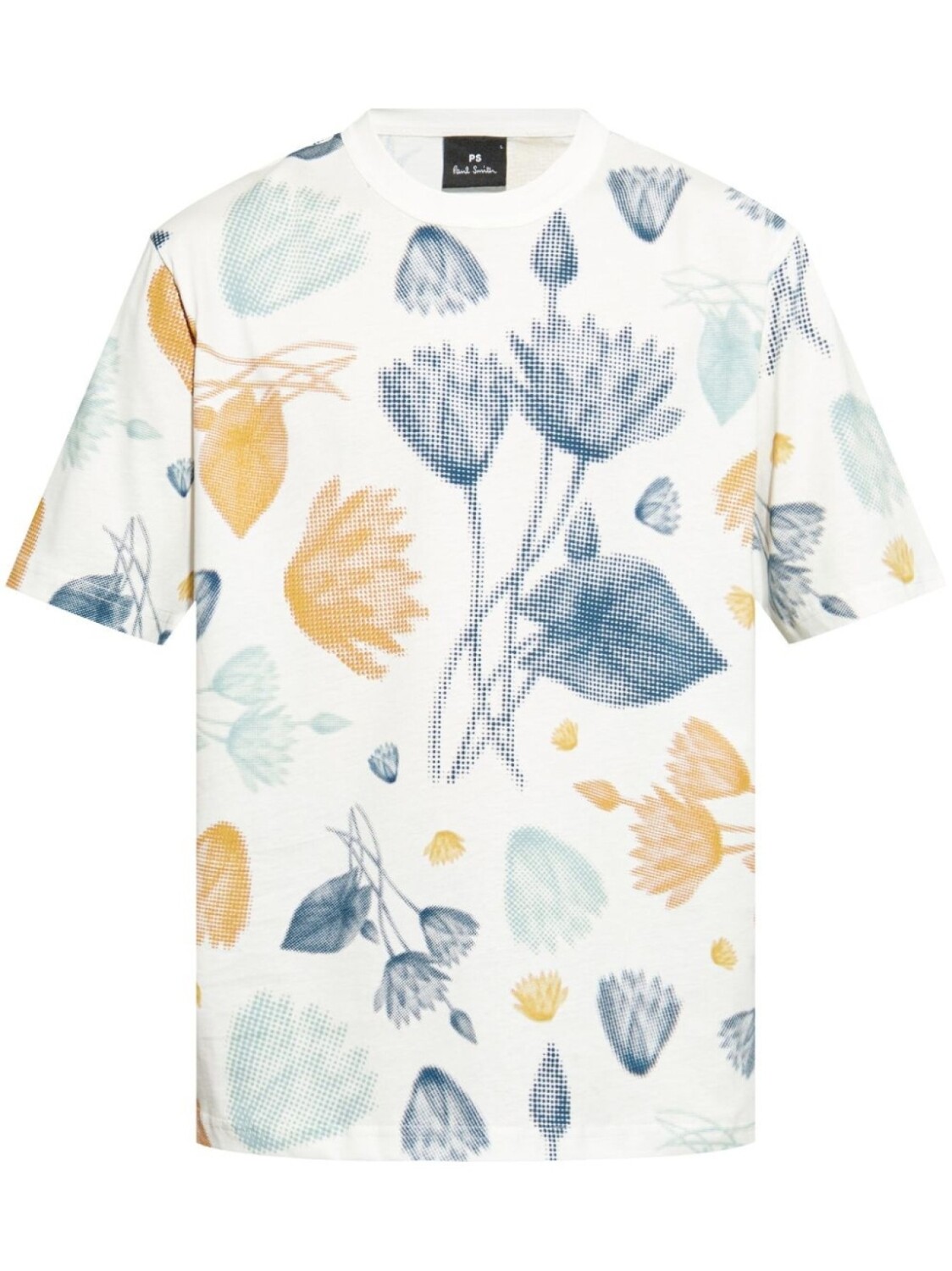 

Футболка с полутоновым цветочным принтом PS Paul Smith, белый