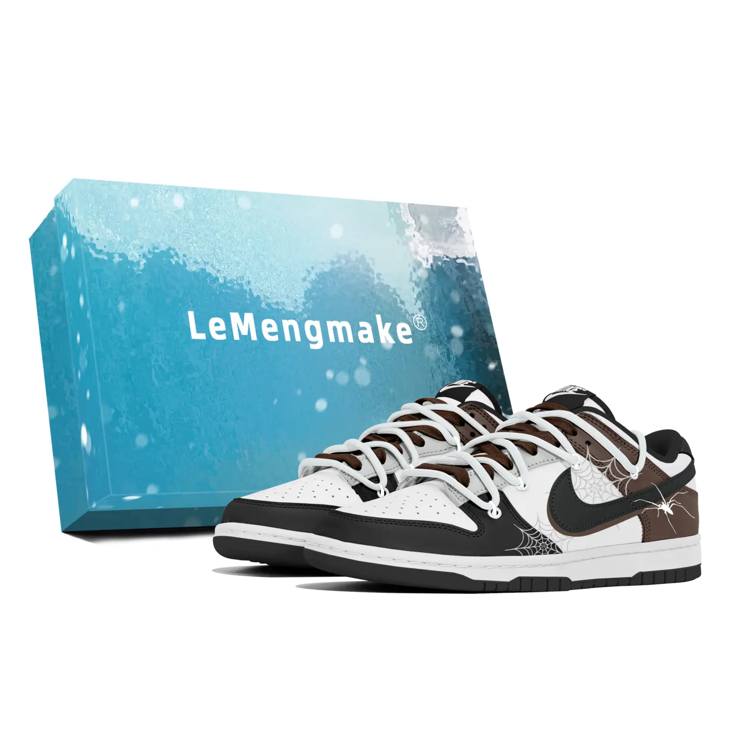 

Nike Кроссовки для скейтбординга Dunk, износостойкие, низкие, мужские, черно-коричневые