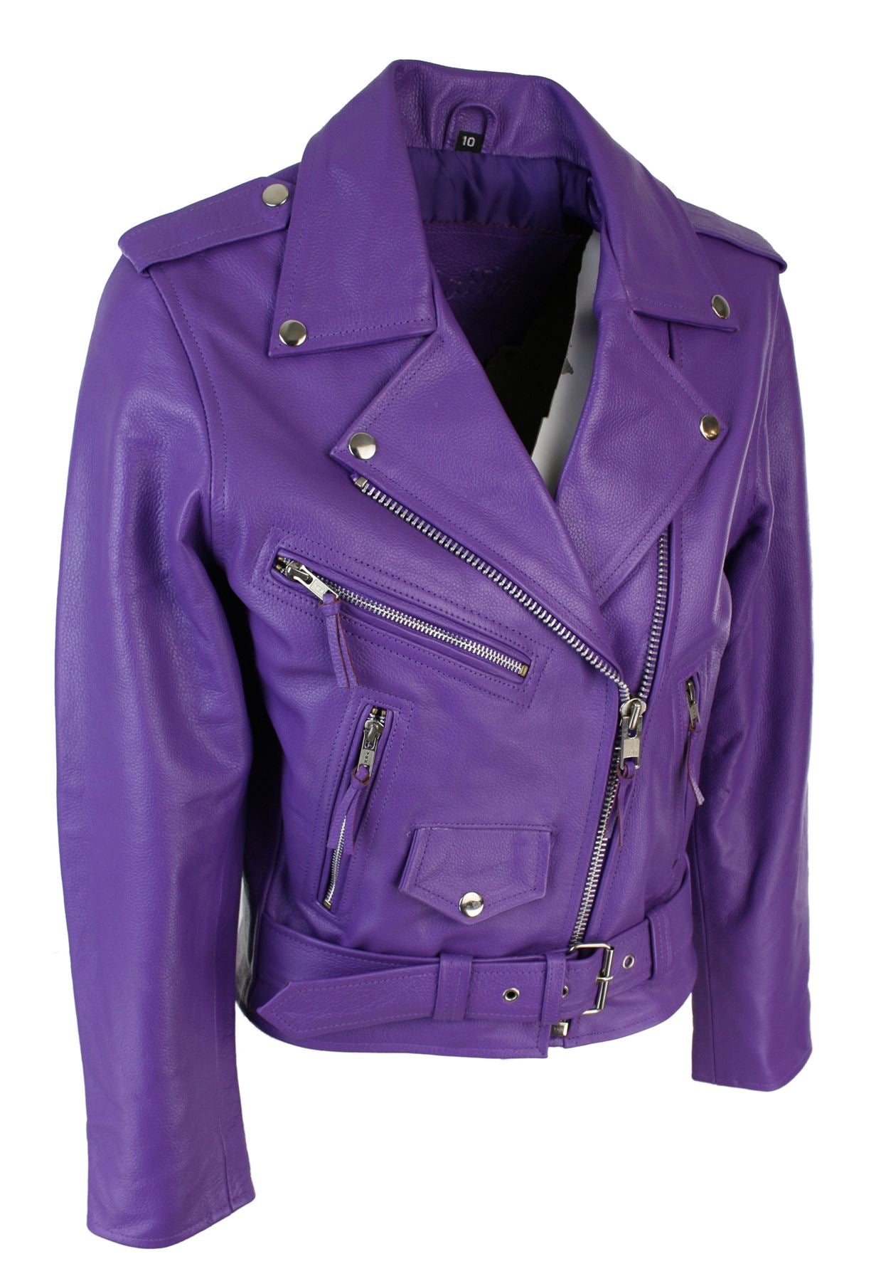 

Кожаная куртка Brando Biker TruClothing, фиолетовый