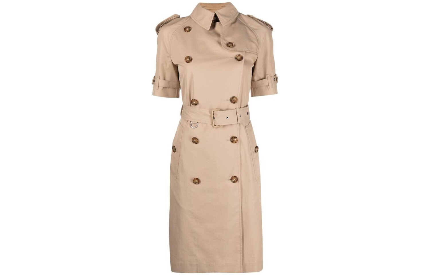 

Платье-плащ Burberry с короткими рукавами, хаки