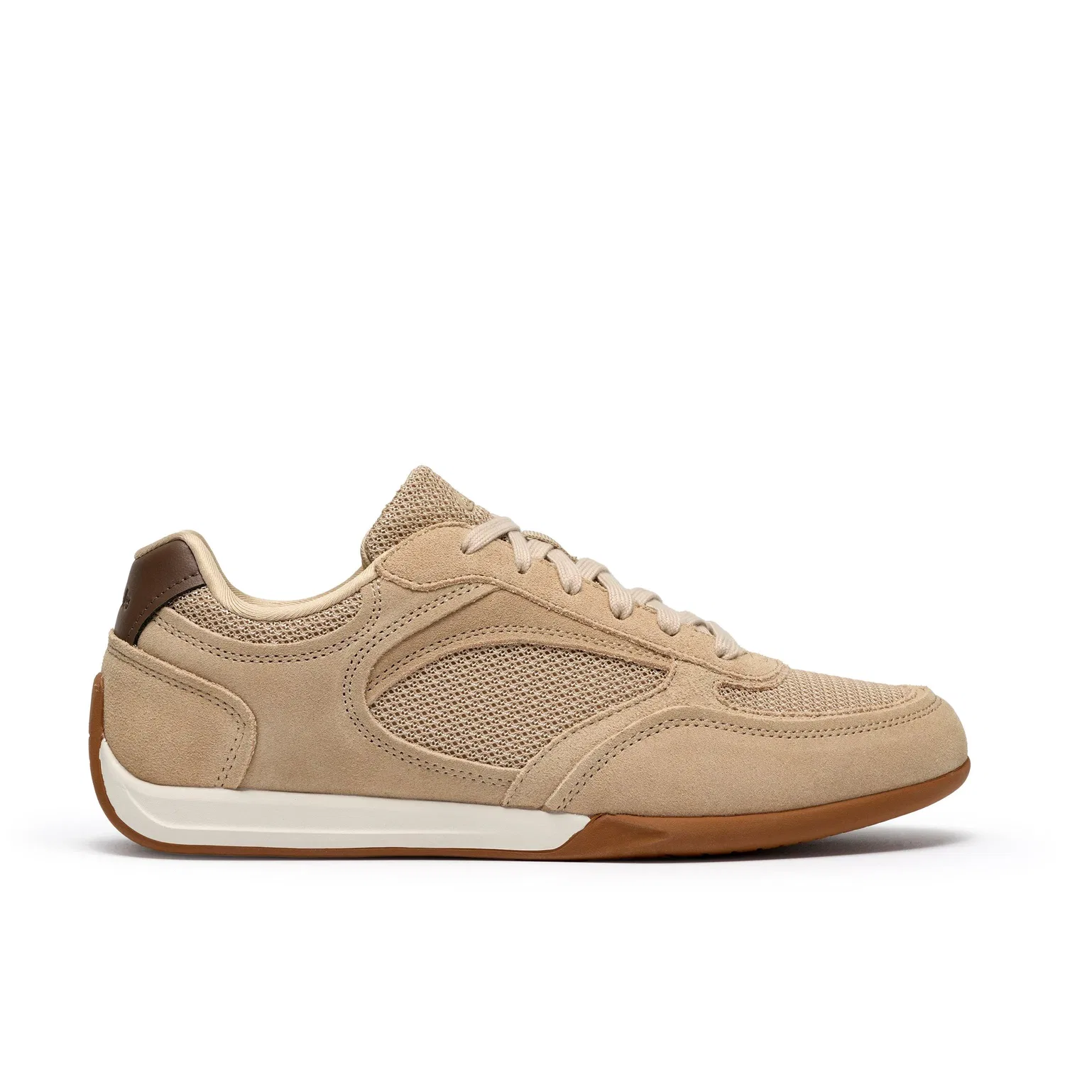 Кроссовки Upton Lace из замши и сетки Clarks, бежевый