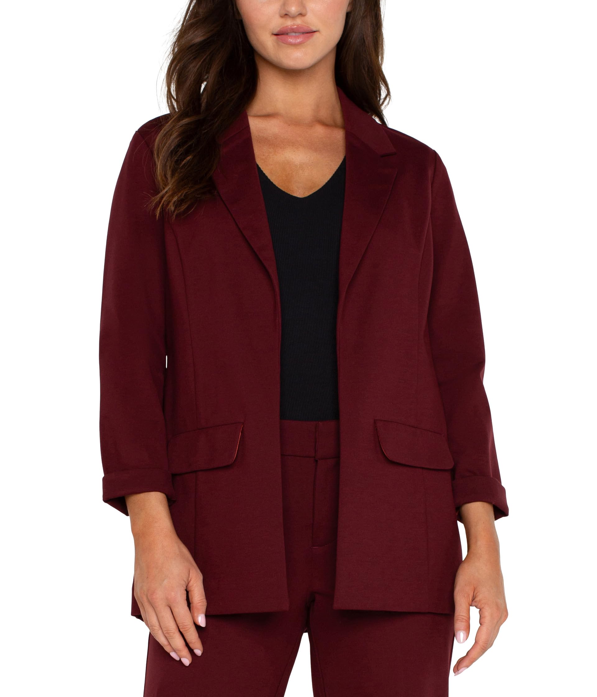 

Блейзер Liverpool Los Angeles Boyfriend Blazer With Princess Darts, Bordeaux
