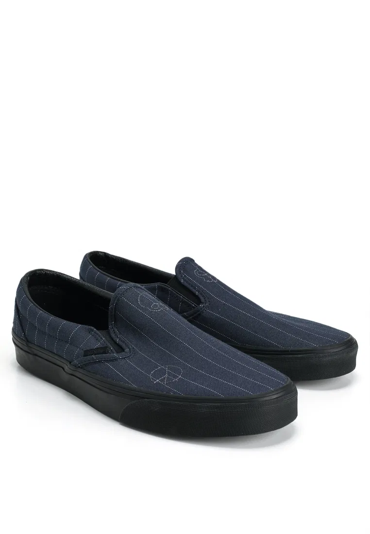 Туфли-слипоны, классические, Vans, черный/темно-синий — фото 2