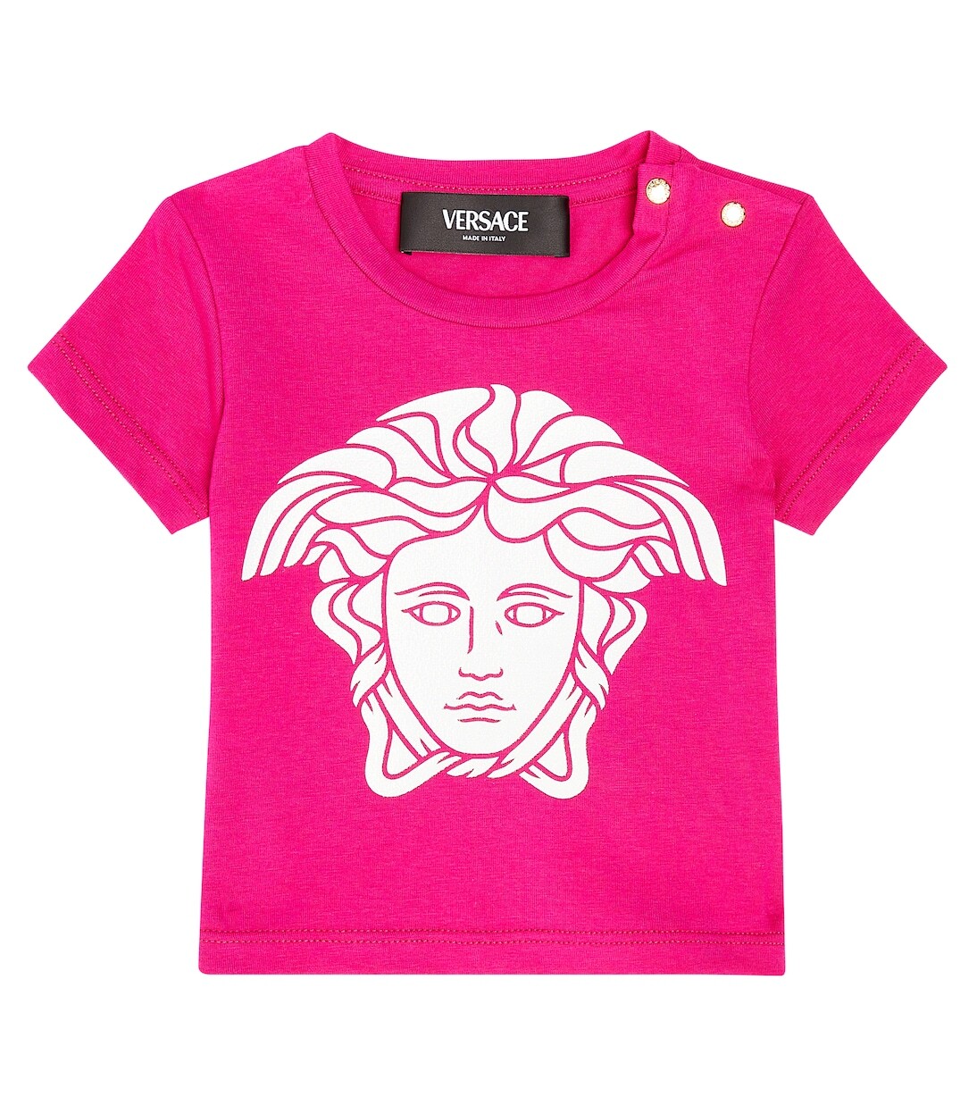 

Футболка из хлопкового джерси с логотипом baby Versace Kids, фиолетовый