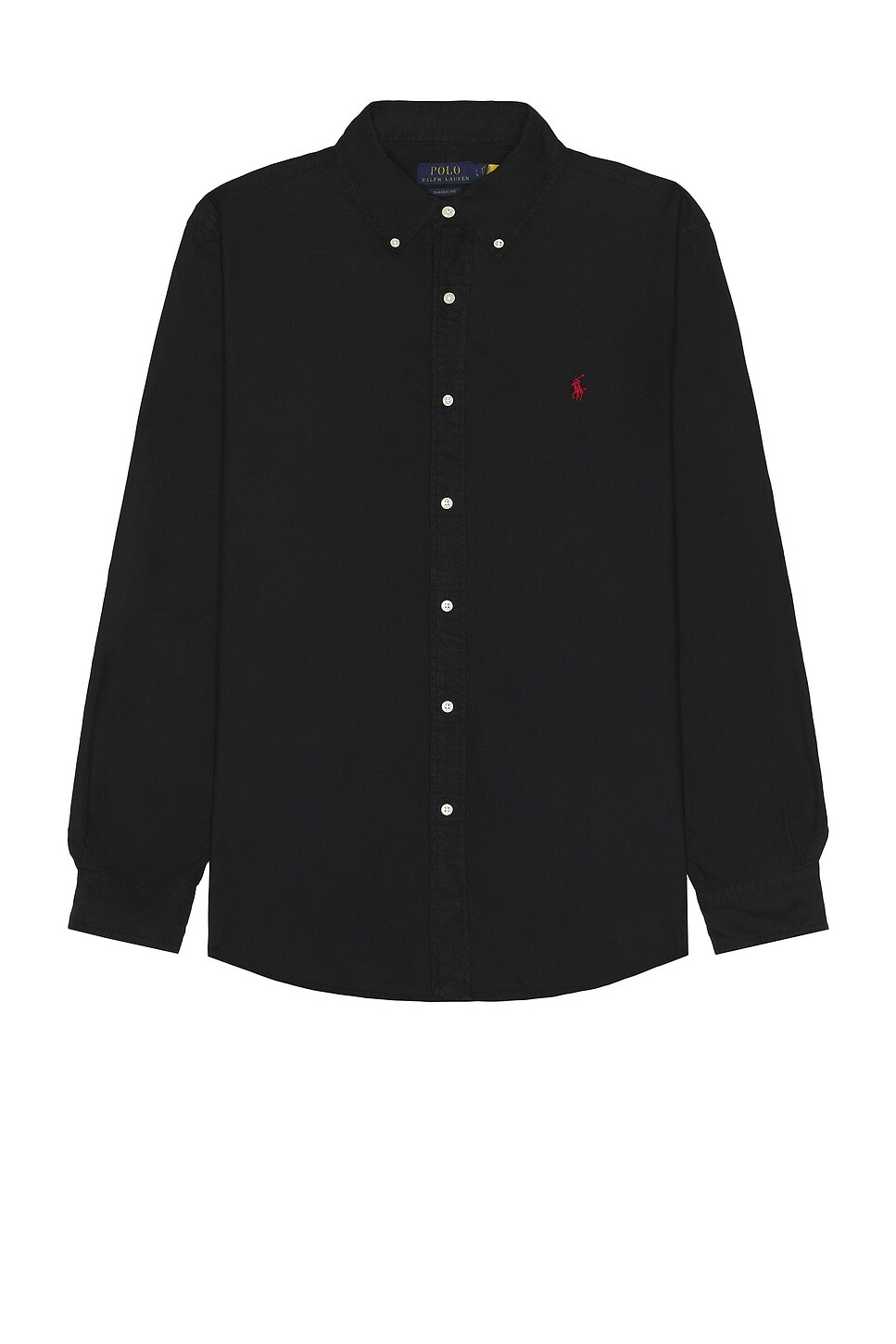 

Оксфордская рубашка, окрашенная в готовой одежде Polo Ralph Lauren, черный
