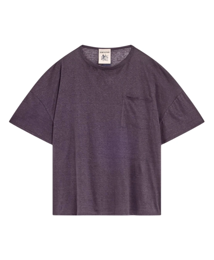 

Льняная футболка Madison Semicouture, коричневый