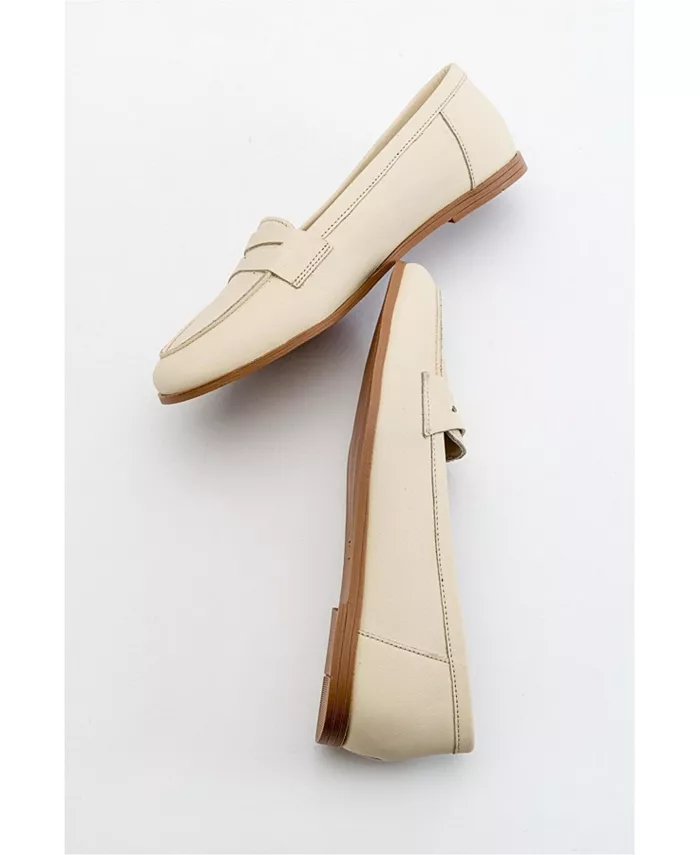 Лоферы Dorothy из кожи Forever & Always Shoes, коричневый/бежевый — фото 4
