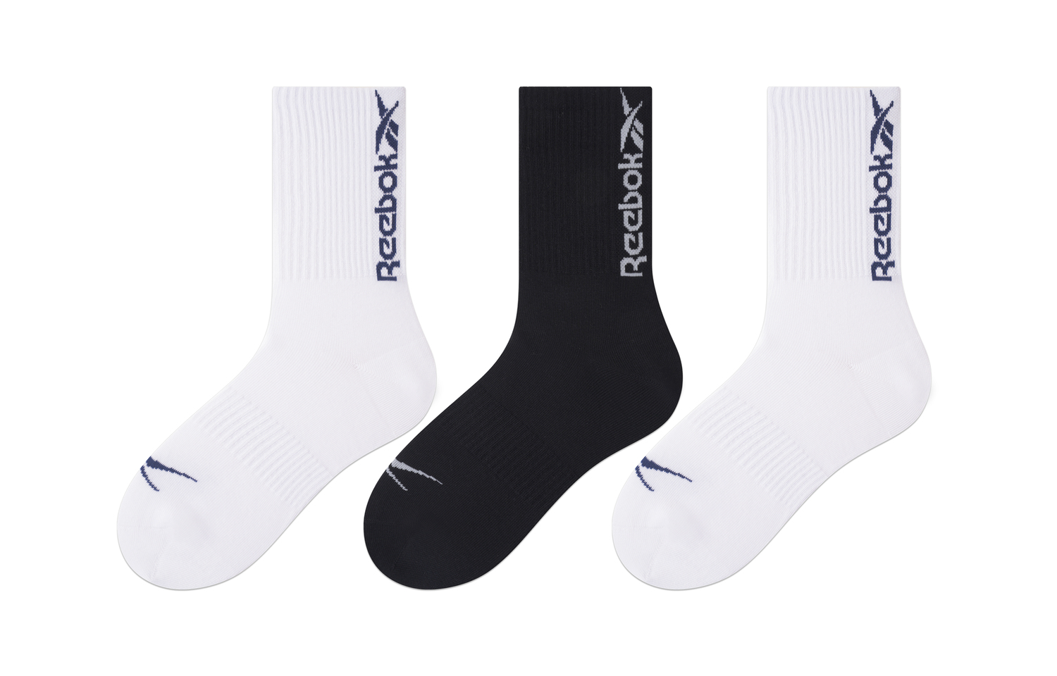 

Унисекс гольфы Mid Calf Reebok, 3 pack (2 белый/1 черный)