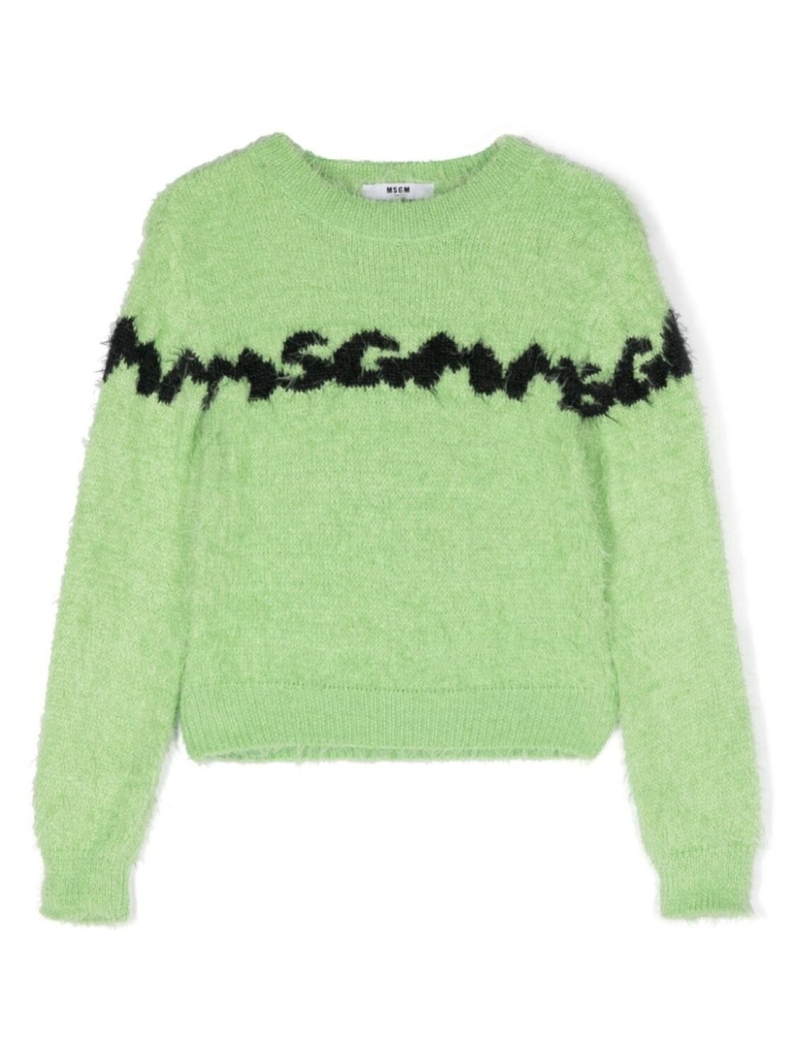 

MSGM Kids джемпер вязки интарсия с логотипом, зеленый