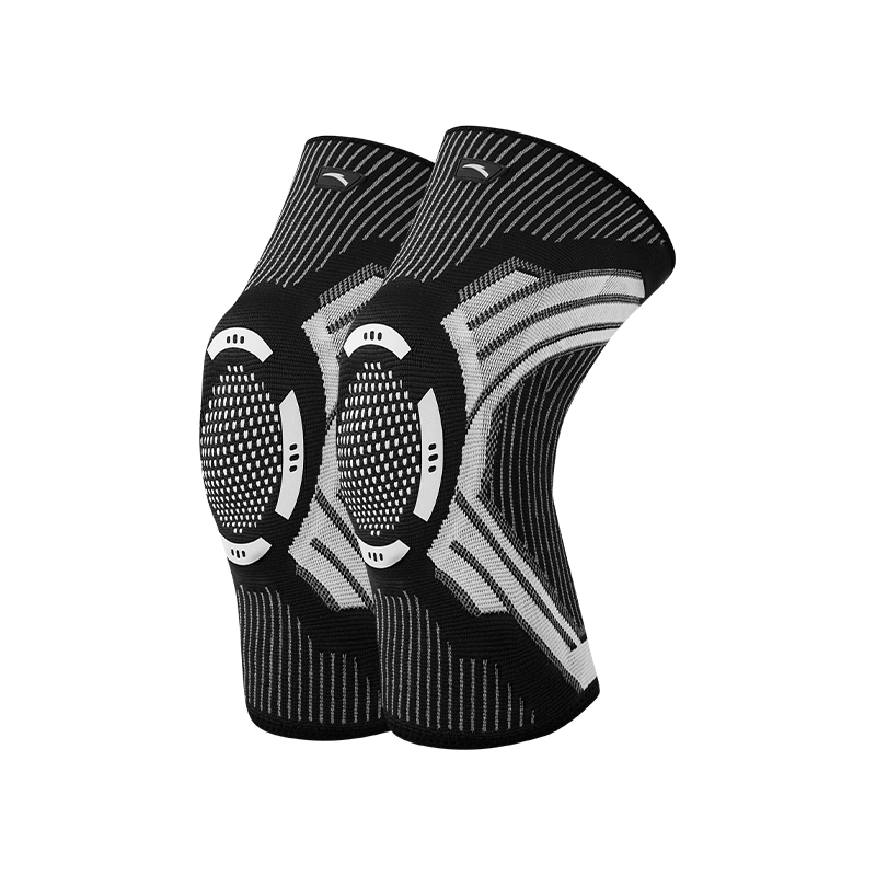 

Наколенники для бега, футбола, бадминтона, баскетбола, фитнеса и скалолазания Unisex ANTA, черный серый 2 pack[silicone washers protective+spring stabilizing support+breathable fabric]