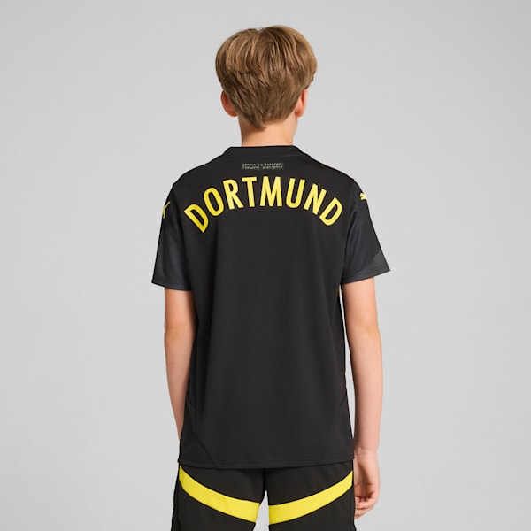 Футболка для больших детей Borussia Dortmund 24/25 Replica Away Puma, черный — фото 4