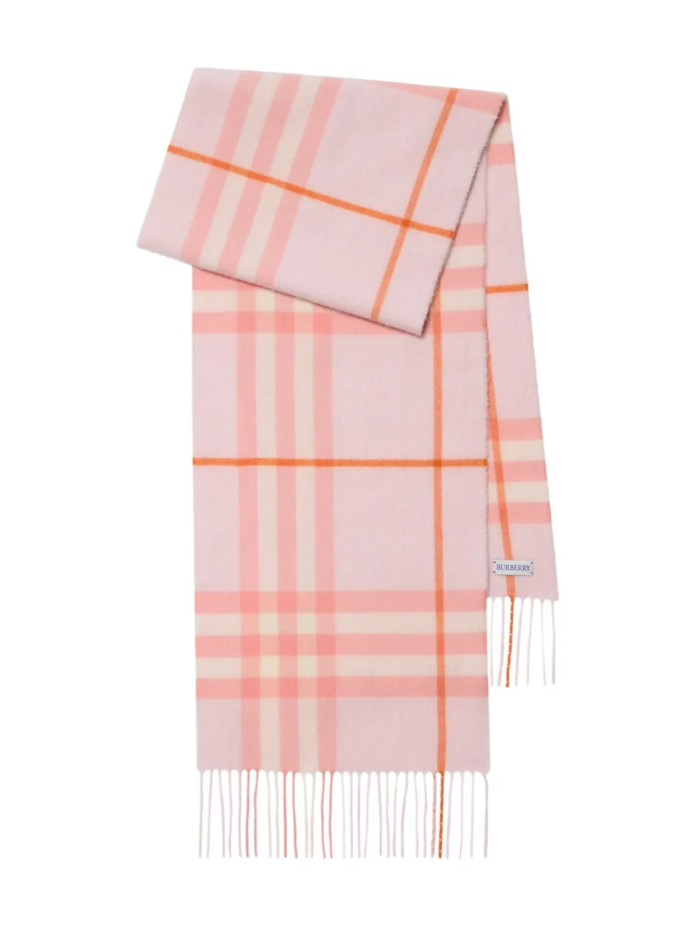 

Кашемировый шарф в клетку BURBERRY, розовый