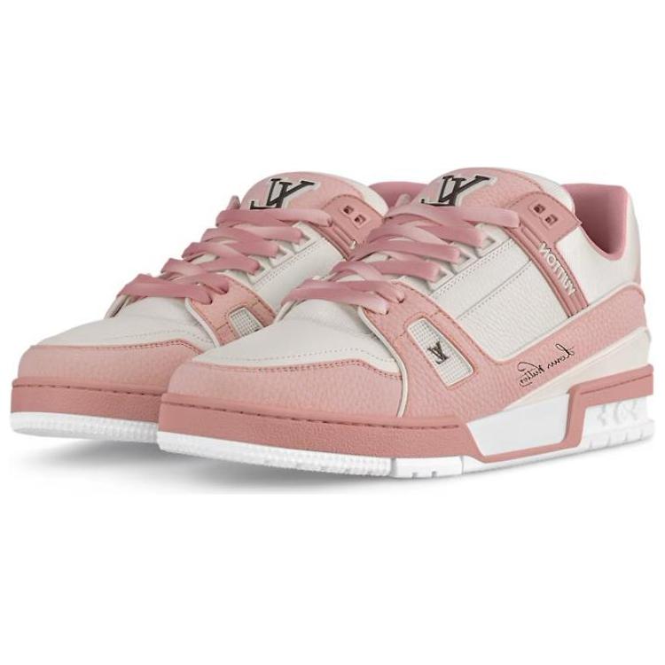 Кроссовки низкие для скейтбординга унисекс белые розовые LOUIS VUITTON — фото 2